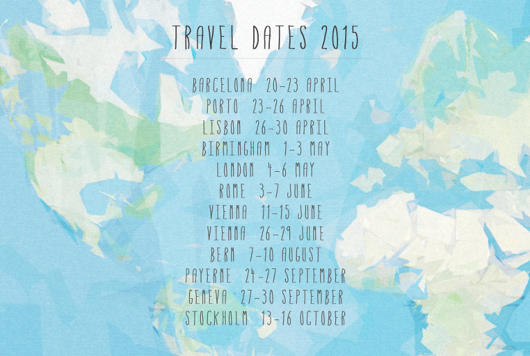 Travel Dates 2015